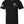 Front of Vibe Tee in black with small chest graphic and American flag sleeve print