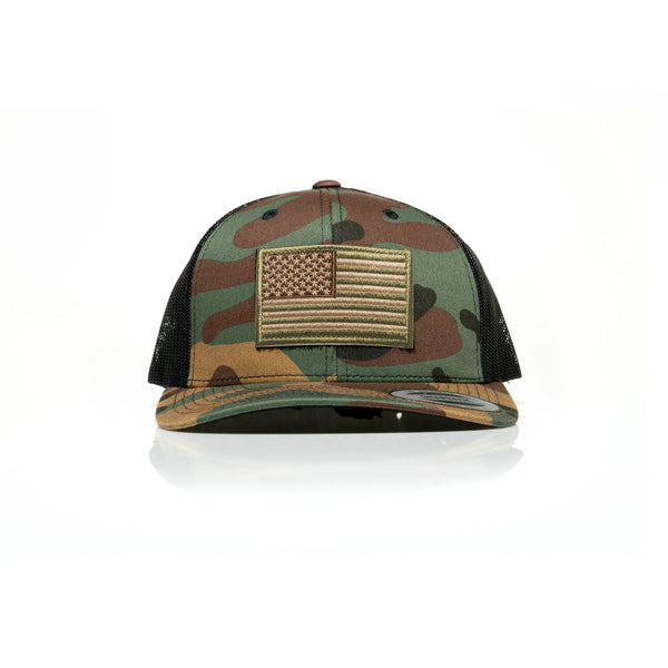 USA Tan Flag Patch Trucker - Allegiance Clothing